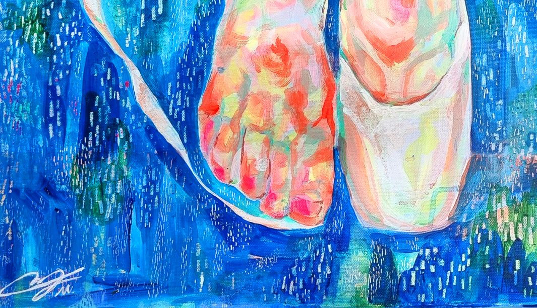 작가의 감성 회화 작품 - 구두